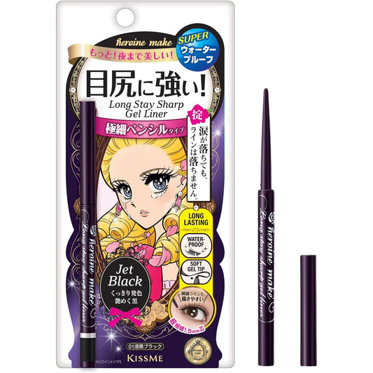Kiss Me Heroine Make Long Stay Sharp Gel Liner #01 Deep Black - Just £9.65! Shop now at JAPAN PLAZA UK