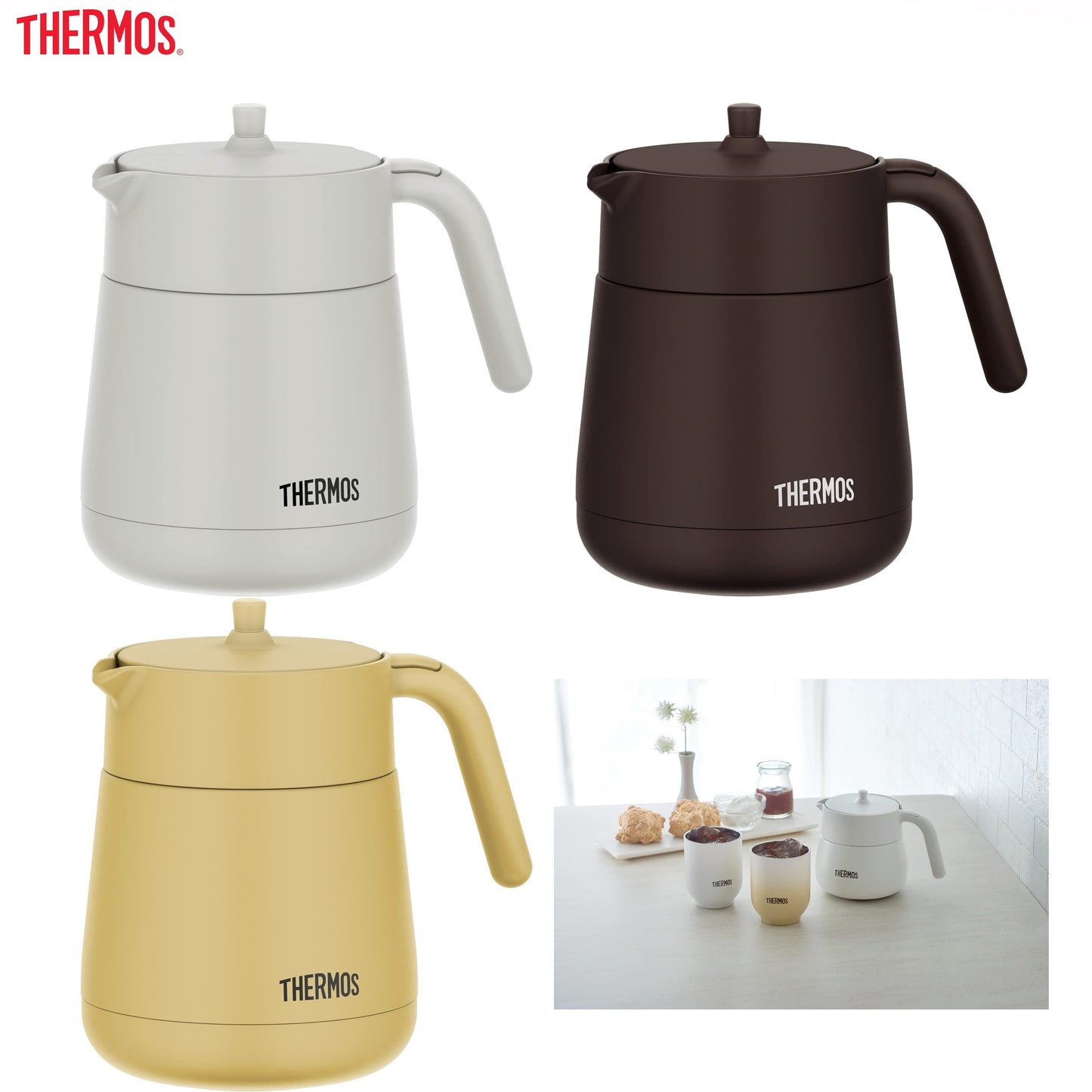 Thermos Vacuum Insulated Teapot with Strainer 23.7 fl oz (700 ml) - Just £59.90! Shop now at JAPAN PLAZA UK