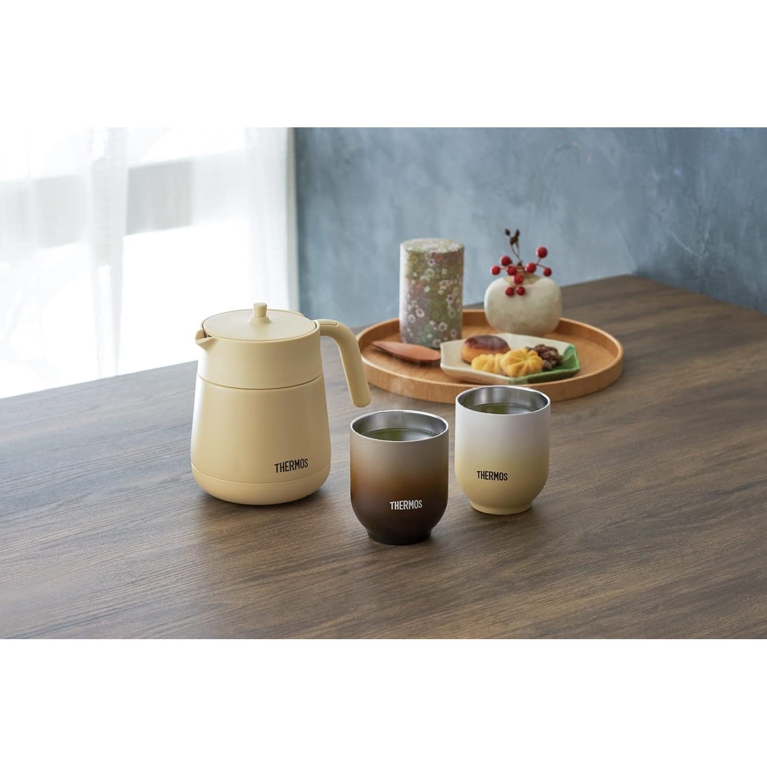 Thermos Vacuum Insulated Teapot with Strainer 23.7 fl oz (700 ml) - Just £49.90! Shop now at JAPAN PLAZA UK