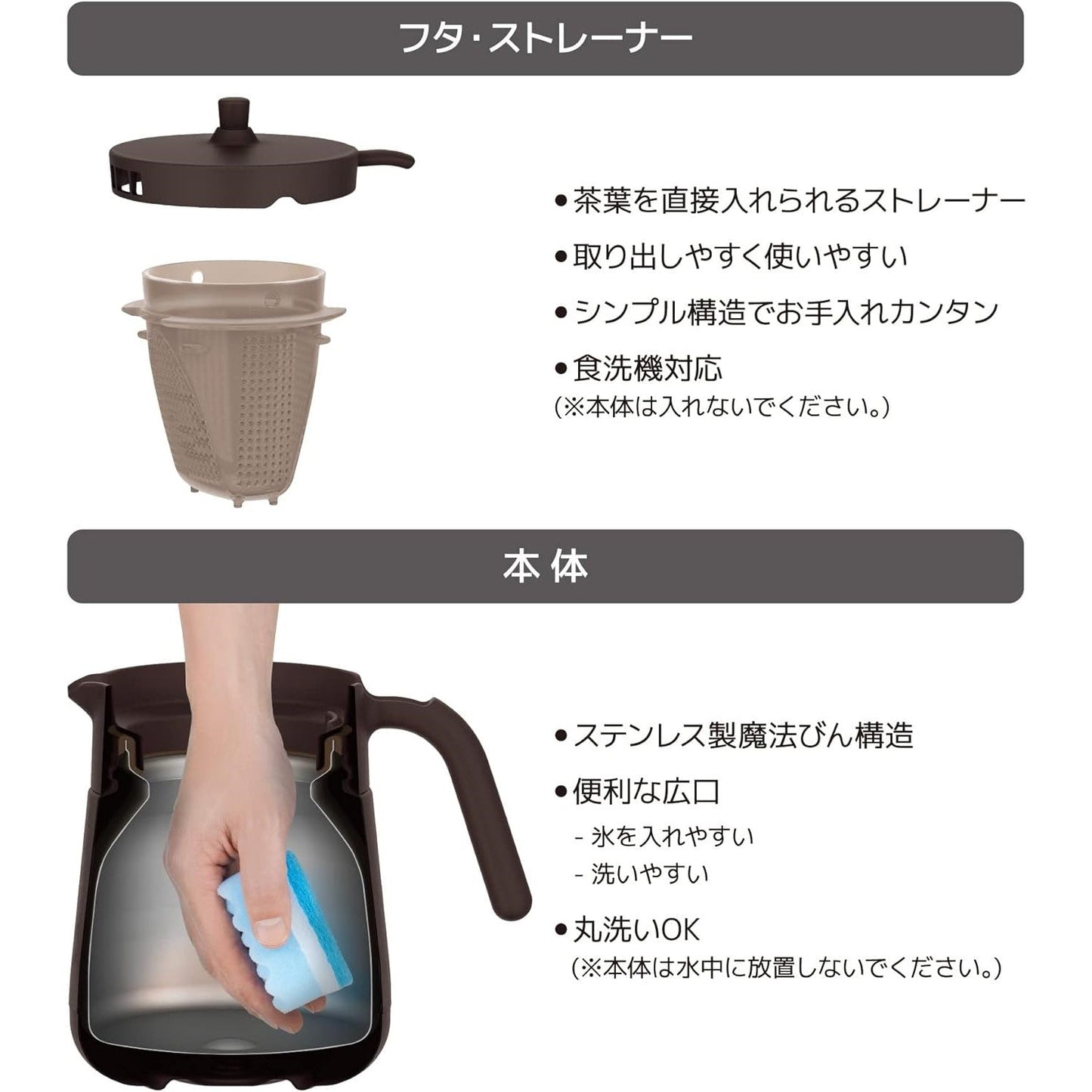 Thermos Vacuum Insulated Teapot with Strainer 23.7 fl oz (700 ml) - Just £59.90! Shop now at JAPAN PLAZA UK