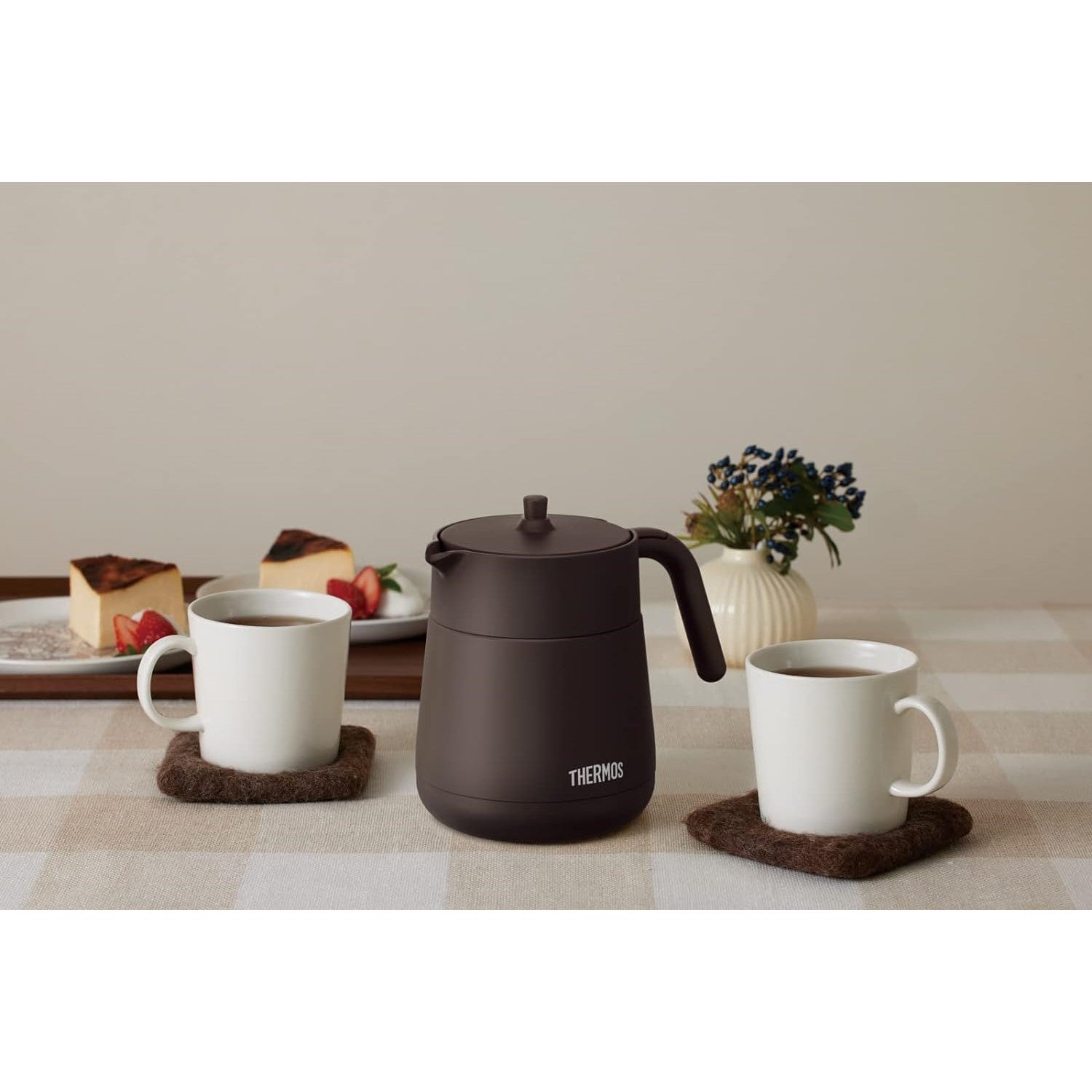 Thermos Vacuum Insulated Teapot with Strainer 23.7 fl oz (700 ml) - Just £49.90! Shop now at JAPAN PLAZA UK