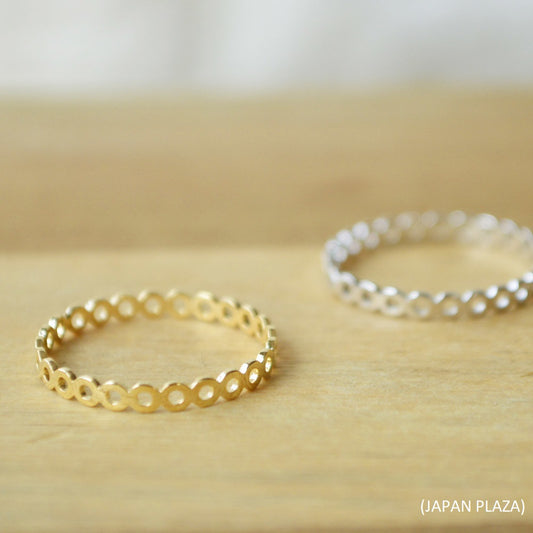 Openwork Ring with Circle (Made in Korea) - Just £6.70! Shop now at JAPAN PLAZA UK