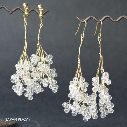 Clear Beads Pierced Earring (Made in Korea) - Just £11! Shop now at JAPAN PLAZA UK