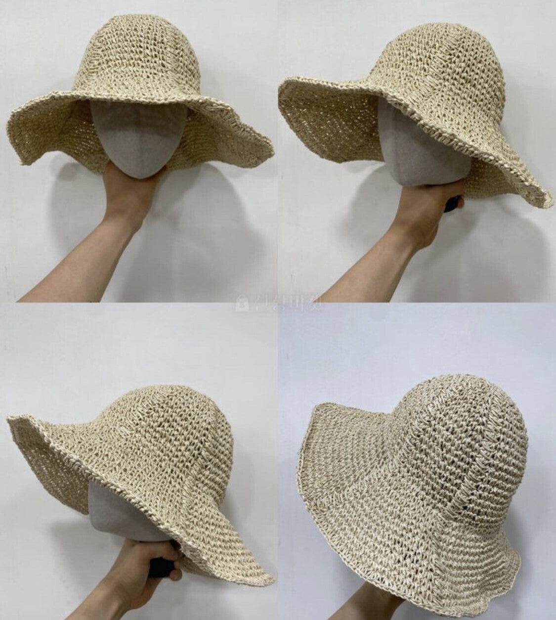 Korean Style Natural Straw Floppy Hat - Just £27.60! Shop now at JAPAN PLAZA UK