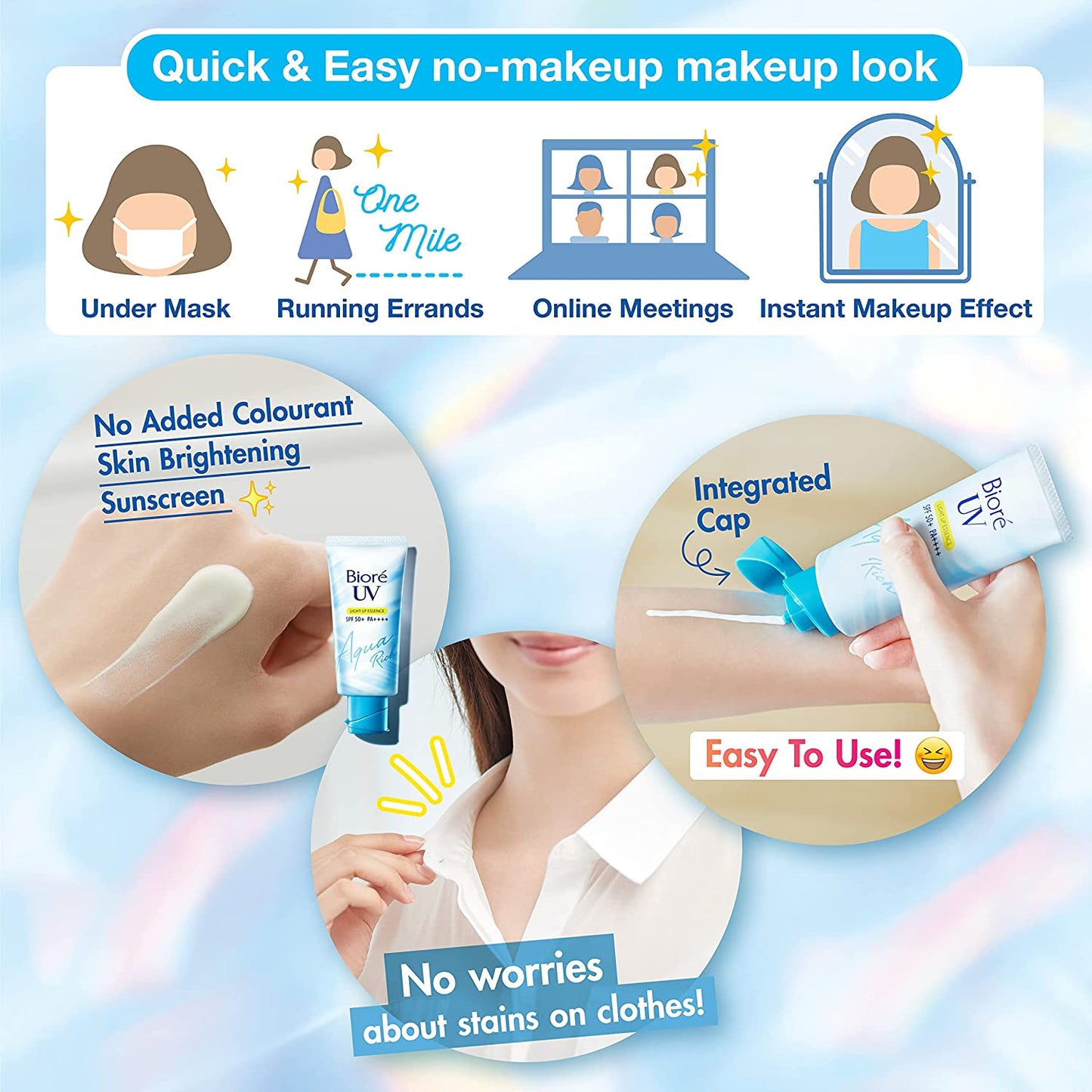 Kao Biore UV Aquatic Light Up Essence 70g SPF50+ (Made in Japan) - Just £7.99! Shop now at JAPAN PLAZA UK