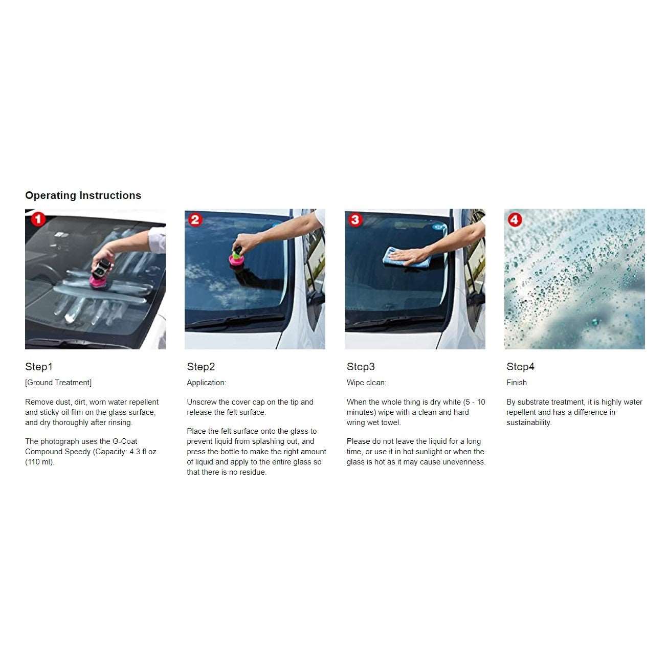 Clinview 20910 Hybrid Strong α Glass Coating Agent 4.3 fl oz (110 ml) (Made in Japan) - Just £36! Shop now at JAPAN PLAZA UK