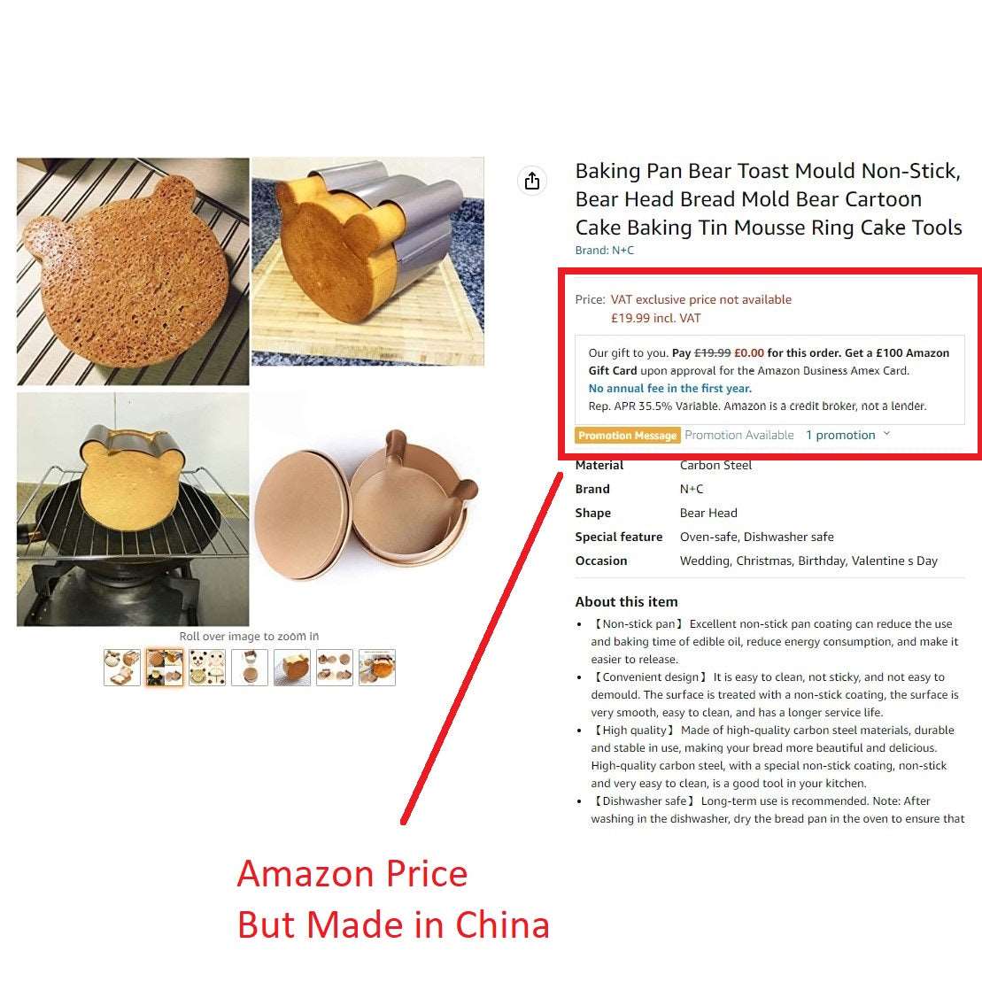 Baking Pan Bear Bread Mold (Made in Japan) - Just £19.95! Shop now at JAPAN PLAZA UK