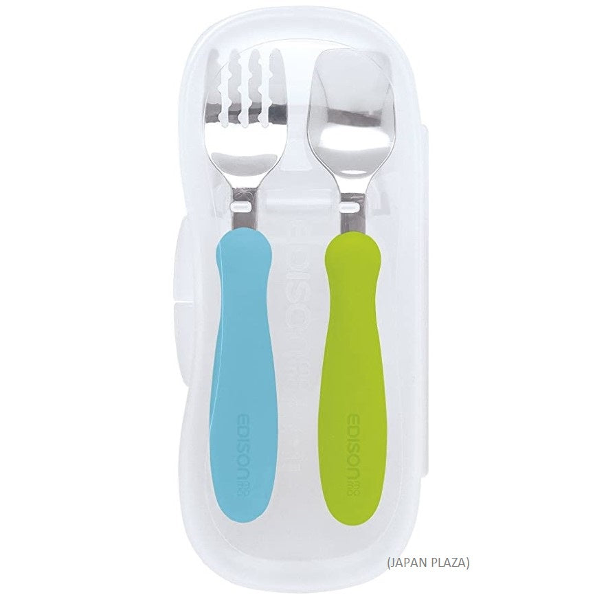 Edison Fork Spoon with Case Kiwi Sky Color (Made in Japan)