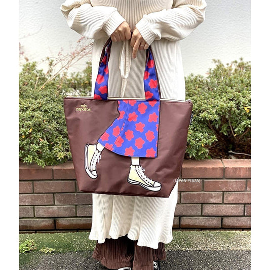 Mis Zapatos Women's Tote Bag, Carry-On Flower Skirt (Made in Thailand) - Just £29.99! Shop now at JAPAN PLAZA UK