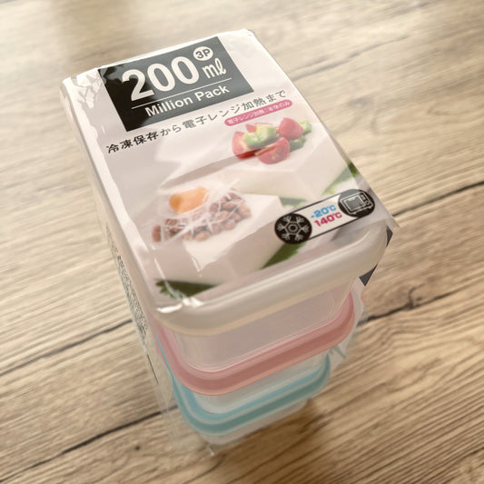 Storage Containers 200ml x 3 (Made in Japan) - Just £1.45! Shop now at JAPAN PLAZA UK