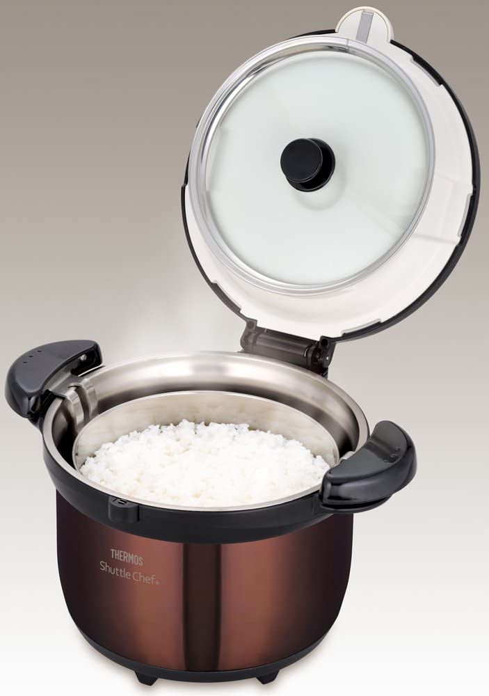 Thermos Vacuum Insulated Cooker Shuttle Chef KBG-3000 SS/Brown 3.0L (3-5 persons) - Just £138! Shop now at JAPAN PLAZA UK