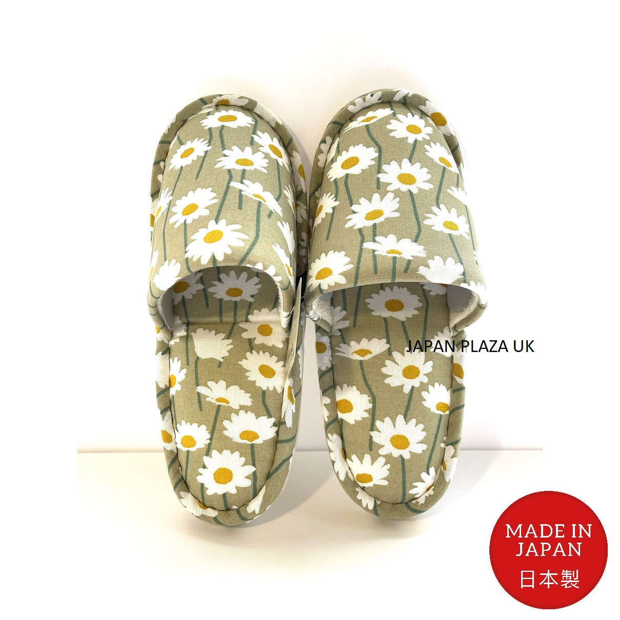 Woman Slippers with Daisy Pattern (Made in Japan) - Just £15.90! Shop now at JAPAN PLAZA UK