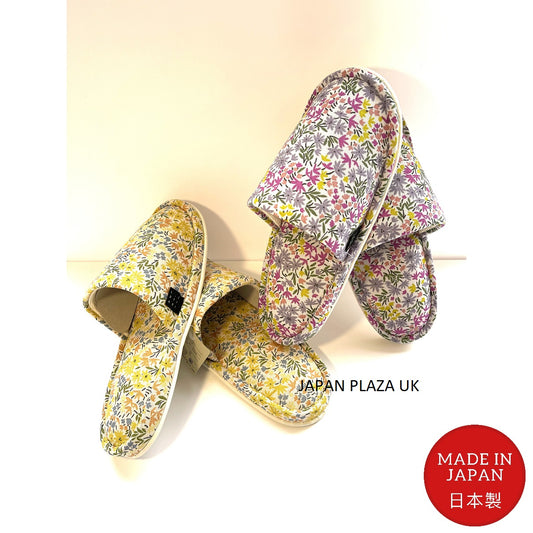 Woman Slippers with Floral Pattern (Made in Japan) - Just £15.90! Shop now at JAPAN PLAZA UK