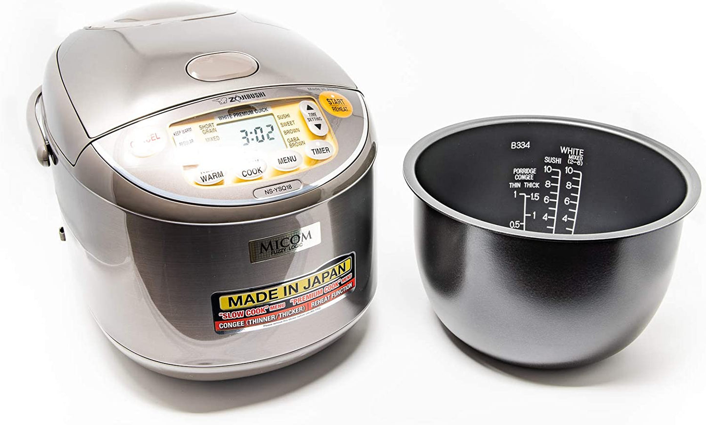 Zojirushi Rice Cooker NS-YSQ18 (Made in Japan)