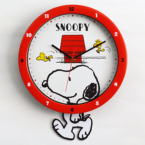 Snoopy Pendulum Swing Wall Clock (Japan Version) - Just £75.50! Shop now at JAPAN PLAZA UK