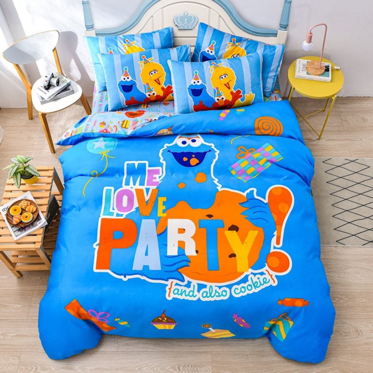 Sesame Street (Fitted Sheet+Pillow case+Quilt Cover) kid bedding set
