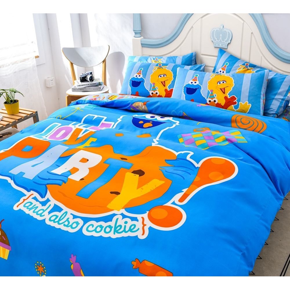 Sesame Street (Fitted Sheet+Pillow case+Quilt Cover) kid bedding set