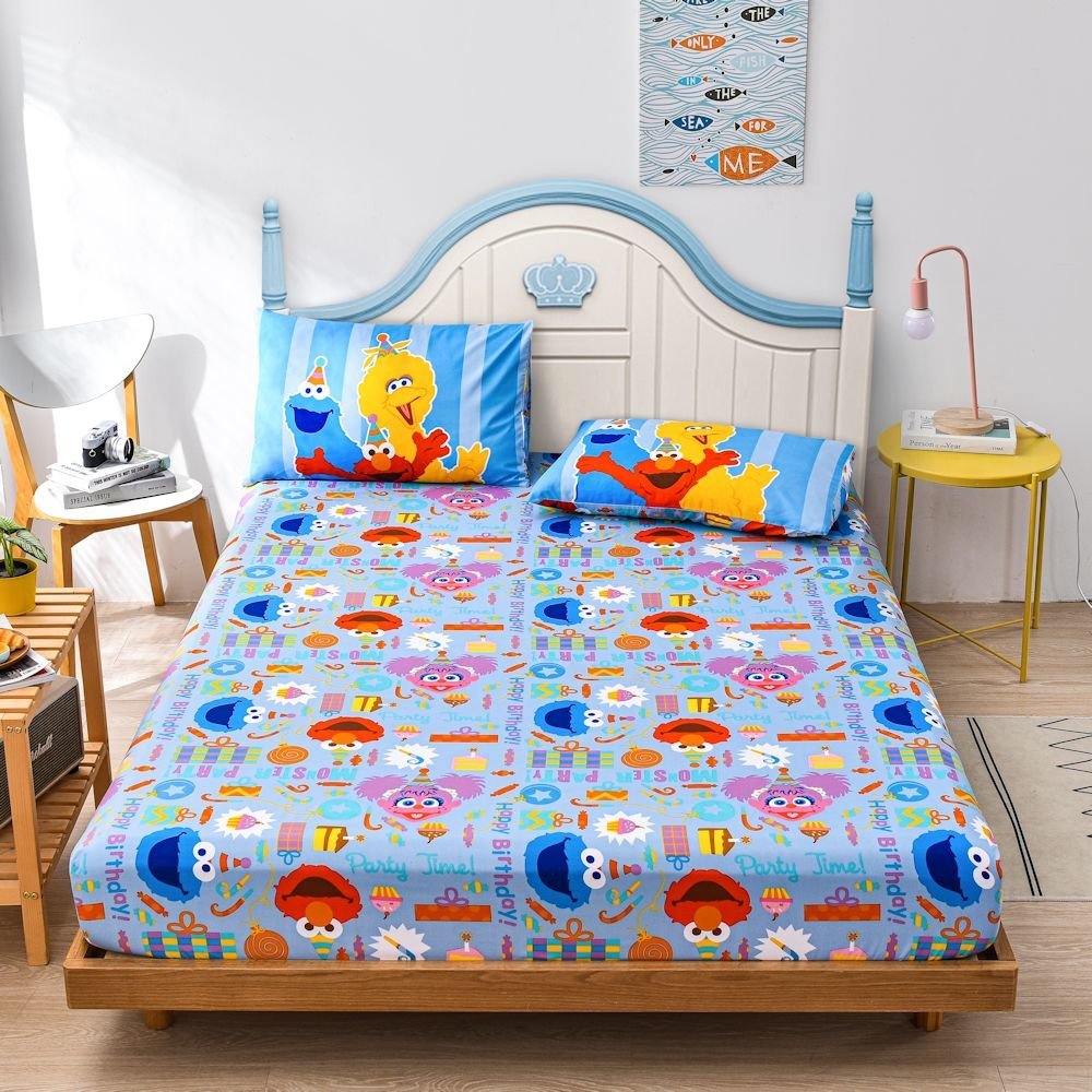 Sesame Street (Fitted Sheet+Pillow case+Quilt Cover) kid bedding set