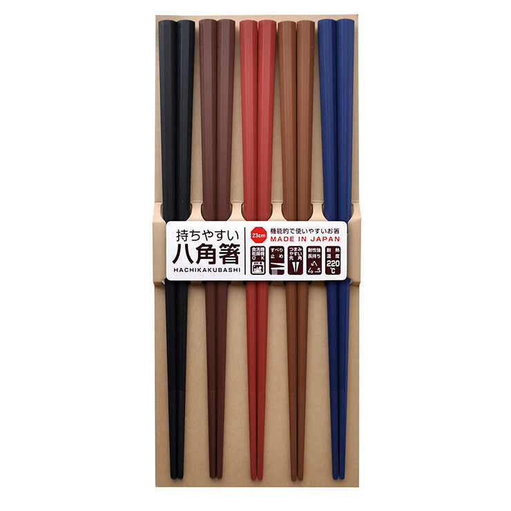 Buy Octagonal Chopsticks 5P - Dishwasher & Dryer Safe (Made in Japan)