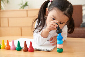AOZORA Baby Color Safety Crayon Assort 6 Colors (Made in Japan)