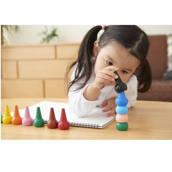 AOZORA Baby Color Safety Crayon Assort 12 Colors (Made in Japan)