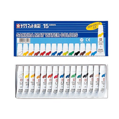 SAKURA Mat Watercolor 15 colors (Made in Japan)