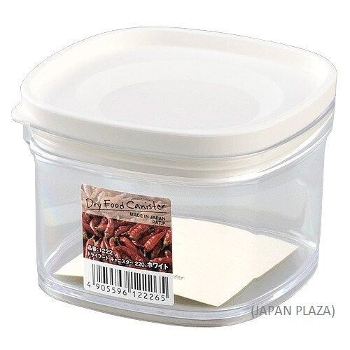 Dry Food Canister 220ml White (Made in Japan)