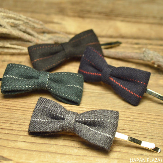 Stripe Ribbon Hair Pin (Made in Korea) - Just £4.80! Shop now at JAPAN PLAZA UK