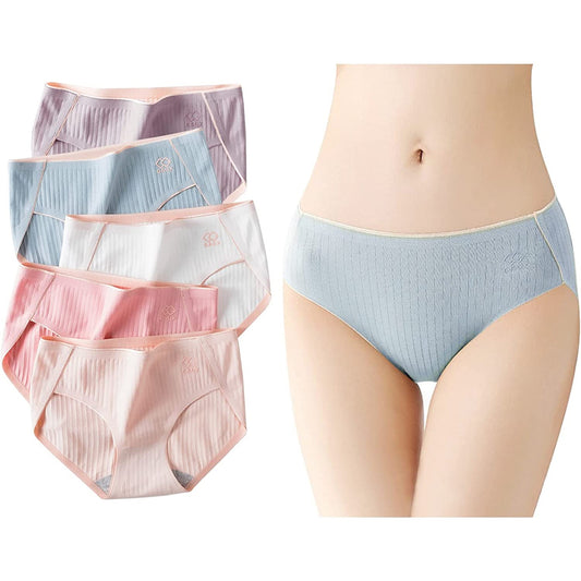 Women's Pure Cotton Panties Set of 5 - Just £38.90! Shop now at JAPAN PLAZA UK