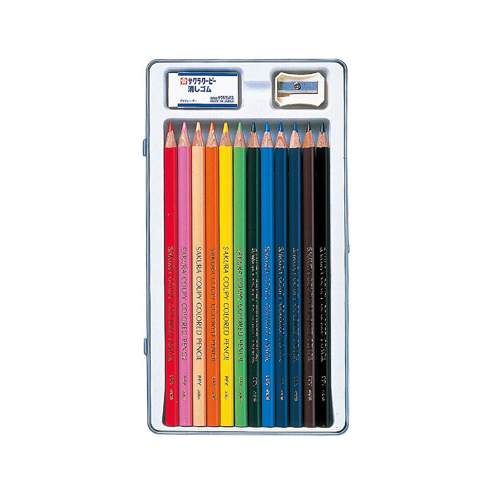 SAKURA COUPY-PENCIL Estojo para lápis de cor FY18 de 18 cores (importação do Japão SAKURA COUPY-PENCIL Estojo para lápis de cor FY18 de 18 cores (importação do Japão