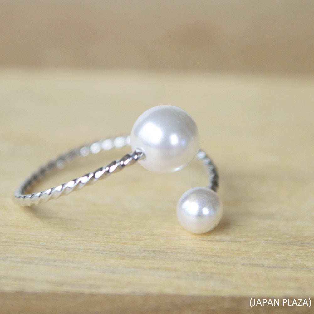 Pearl Ring with Gold/Silver Plating (Made in Korea) - Just £5.98! Shop now at JAPAN PLAZA UK