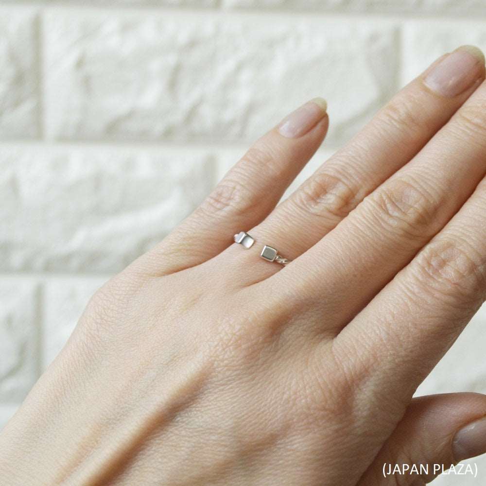 Cube Ring with Mat Color Plating (Made in Korea)