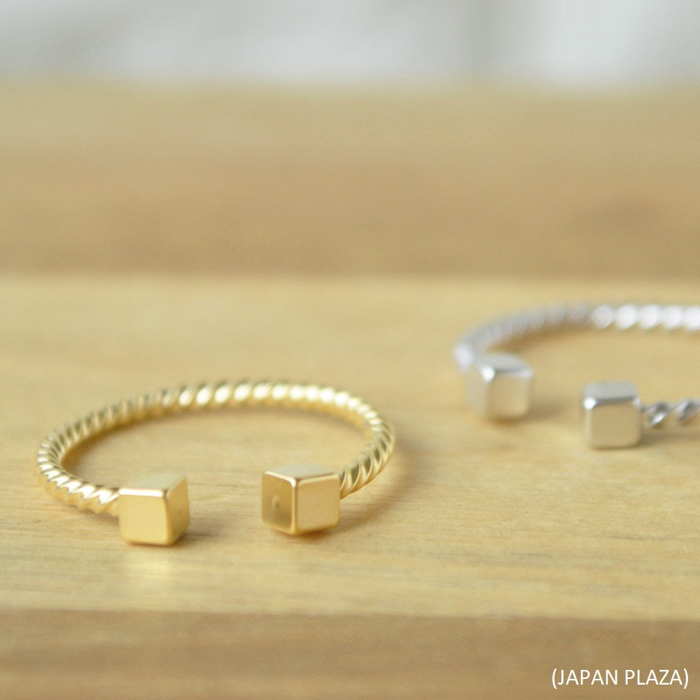 Cube Ring with Mat Color Plating (Made in Korea)