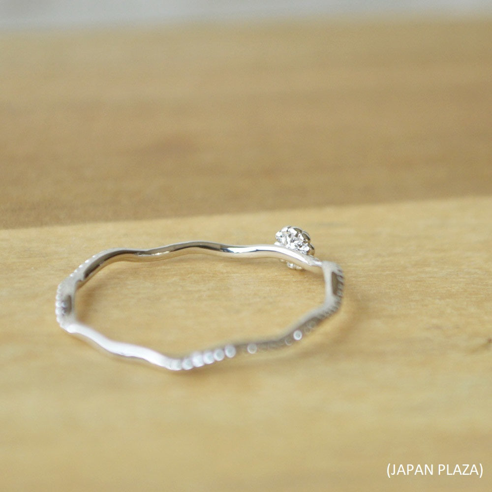 Rope Flower Ring with Silver/Gold Color (Made in Korea)