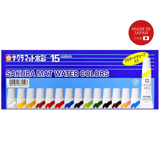 SAKURA Mat Watercolor 15 colors (Made in Japan) - Just £16.90! Shop now at JAPAN PLAZA UK