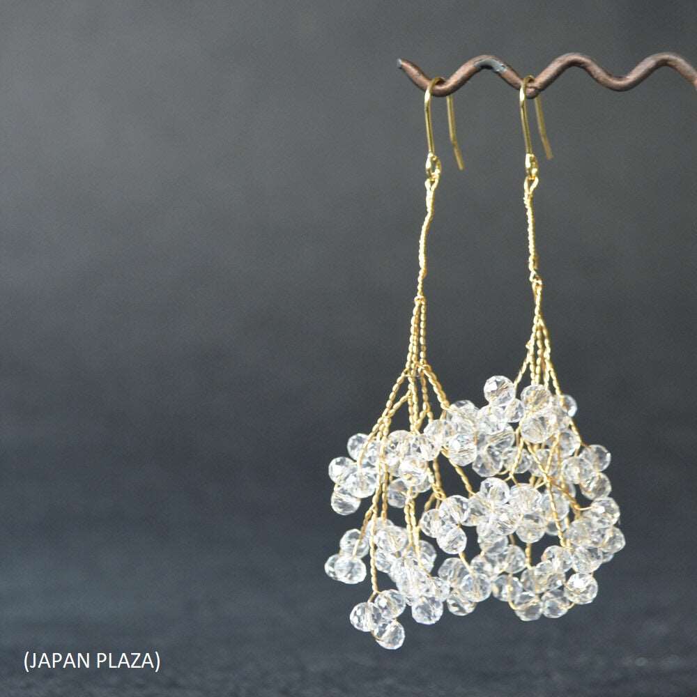 Clear Beads Pierced Earring (Made in Korea)