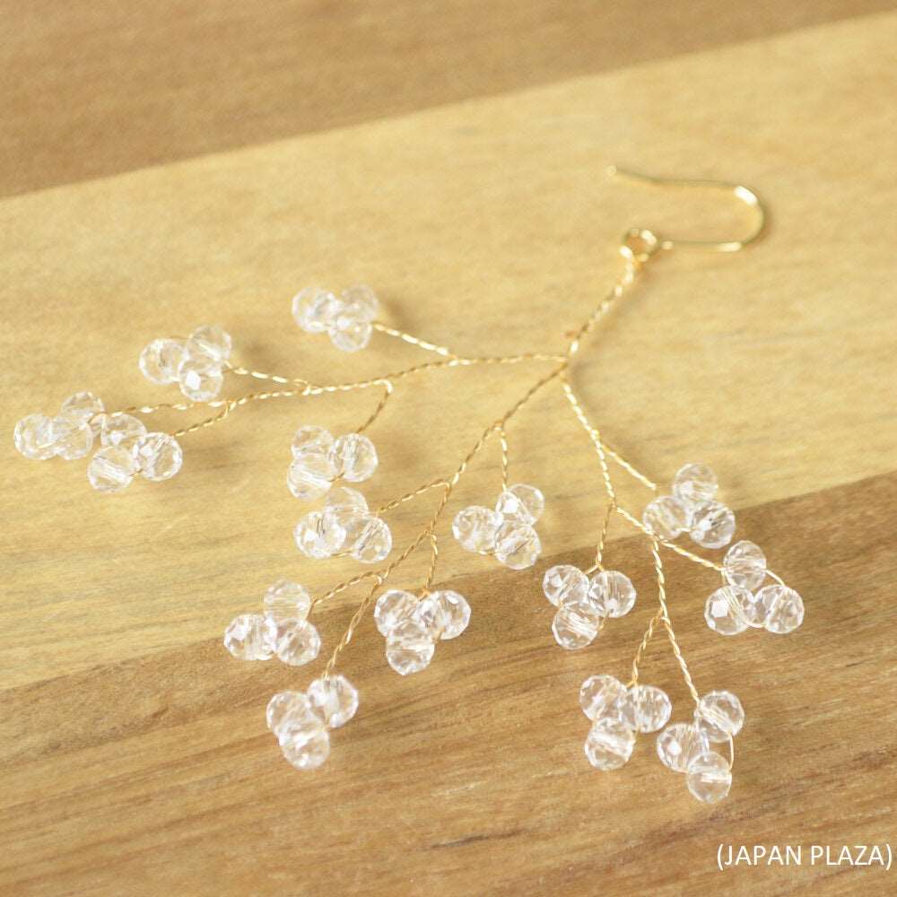 Clear Beads Pierced Earring (Made in Korea)