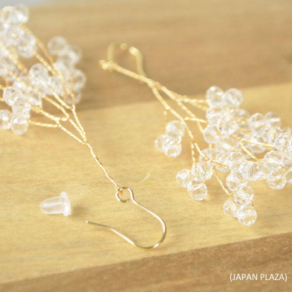 Clear Beads Pierced Earring (Made in Korea)