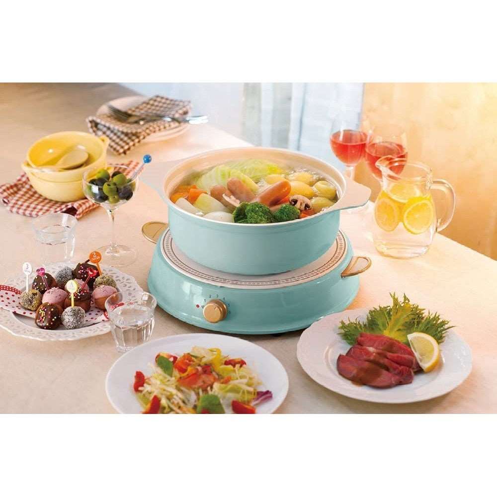 IRIS OHYAMA - Ricopa IH Cooker Tiffany Blue/Ash Pink/Ivory