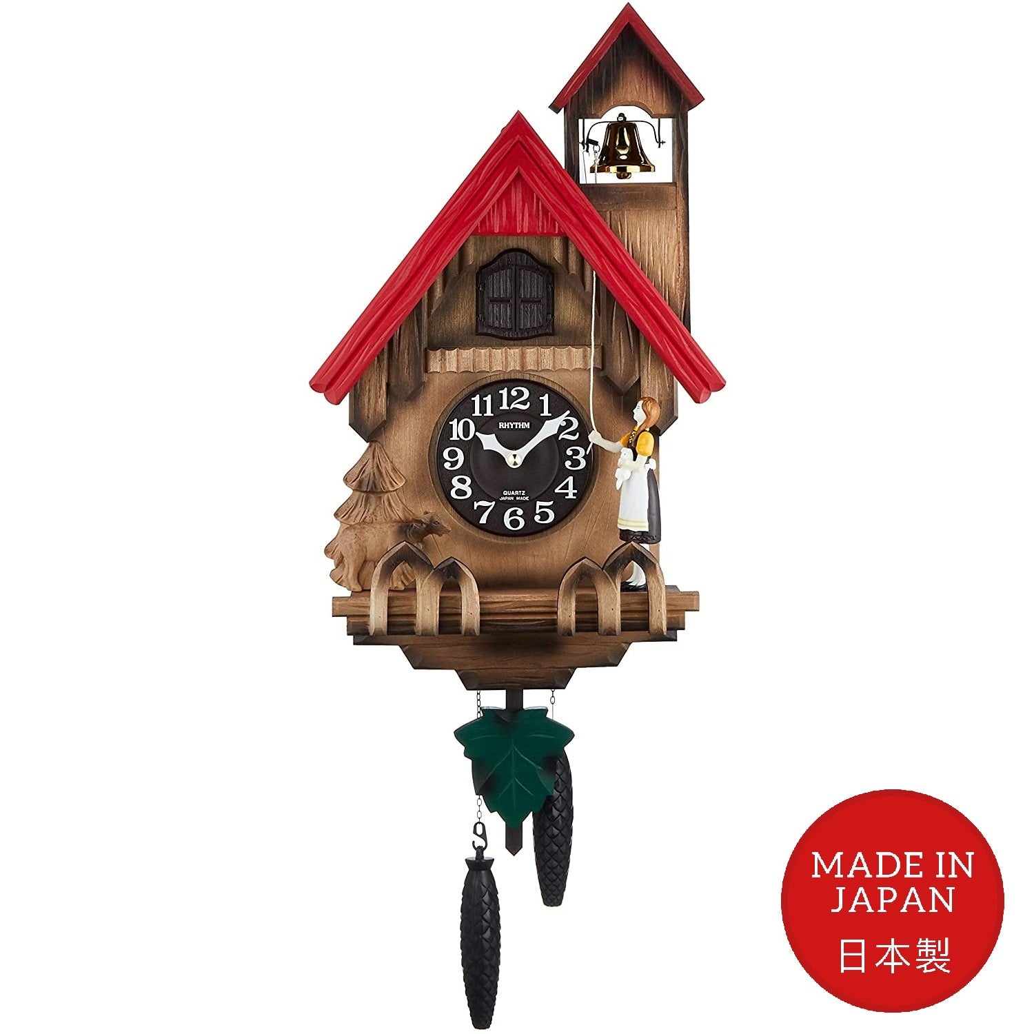 Japanese Ruler Clock Japanese Clock 16.5x31.1x80cm (Made in Japan)