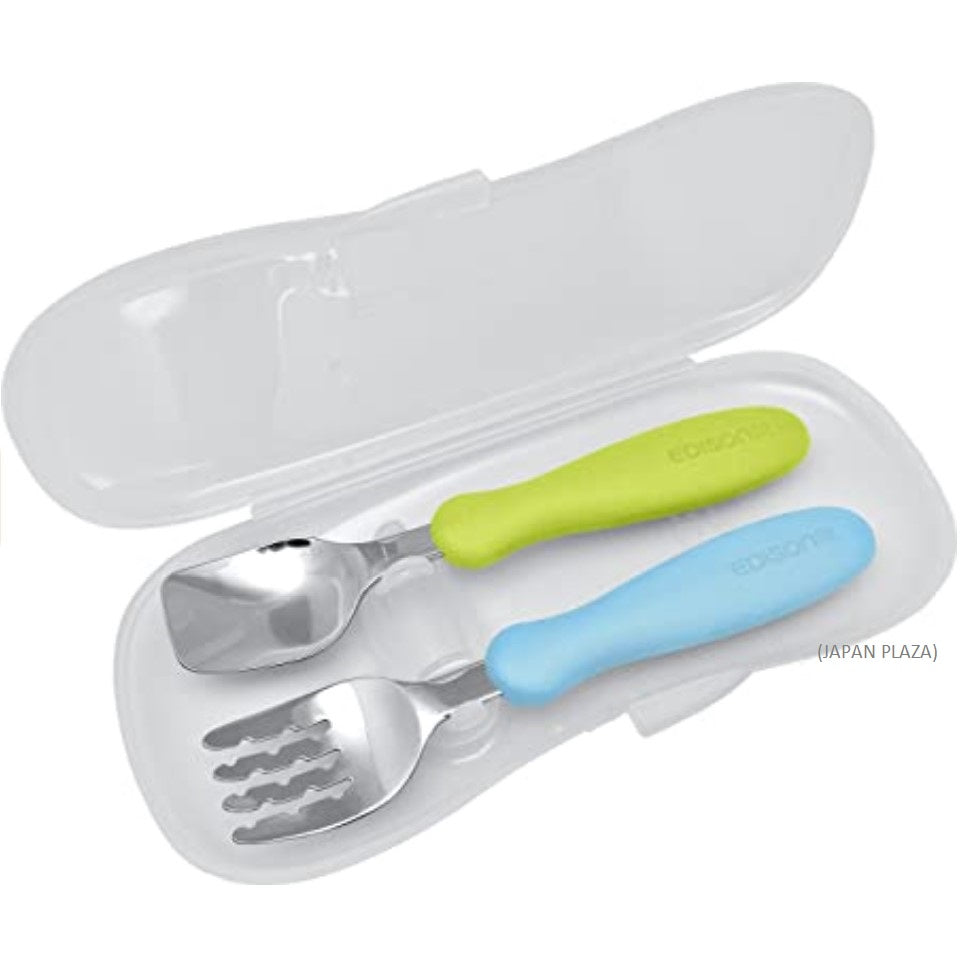 Edison Fork Spoon with Case Kiwi Sky Color (Made in Japan)