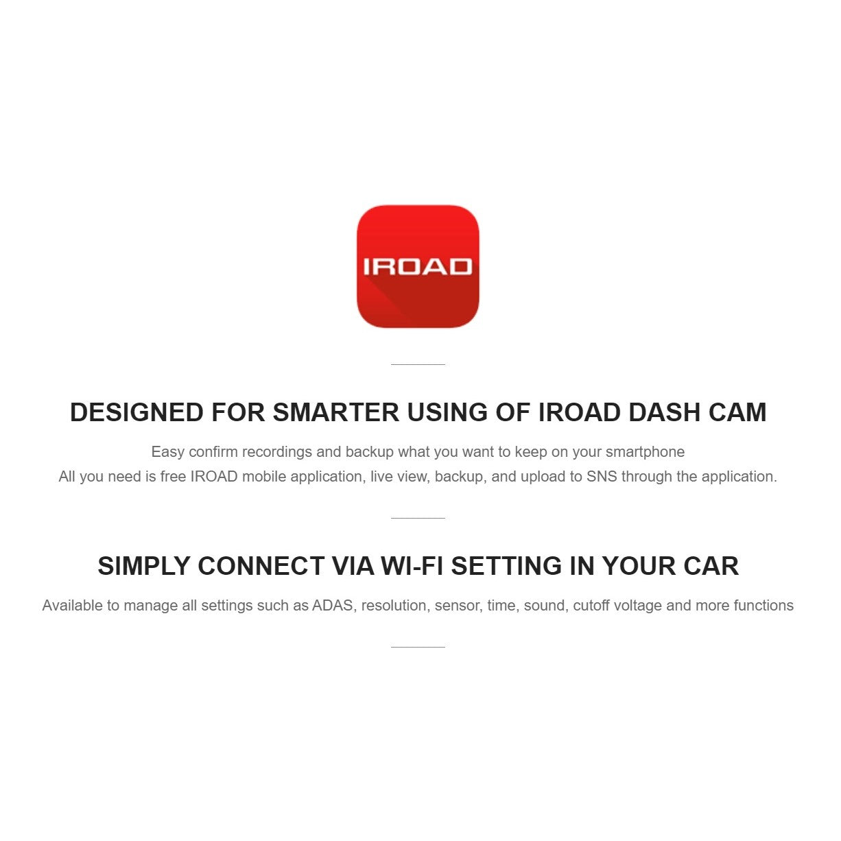 Iroad Dashcam TR7 FHD&HD 32GB Front & Rear (Made in Korea)