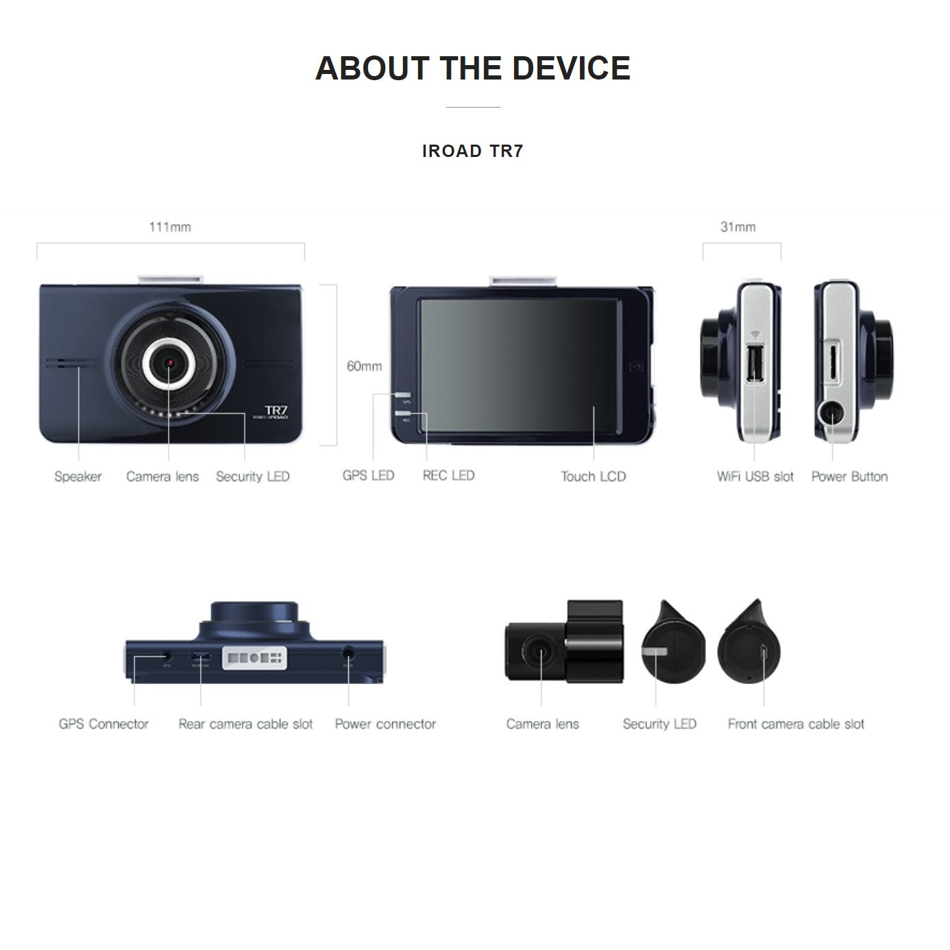 Iroad Dashcam TR7 FHD&HD 32GB Front & Rear (Made in Korea) - Just £255! Shop now at JAPAN PLAZA UK