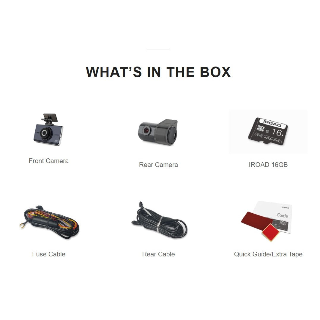 Iroad Dashcam TR7 FHD&HD 32GB Front & Rear (Made in Korea) - Just £255! Shop now at JAPAN PLAZA UK