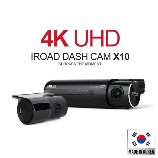 Iroad Dashcam X10 4K UHD 32GB Front & Rear (Made in Korea)