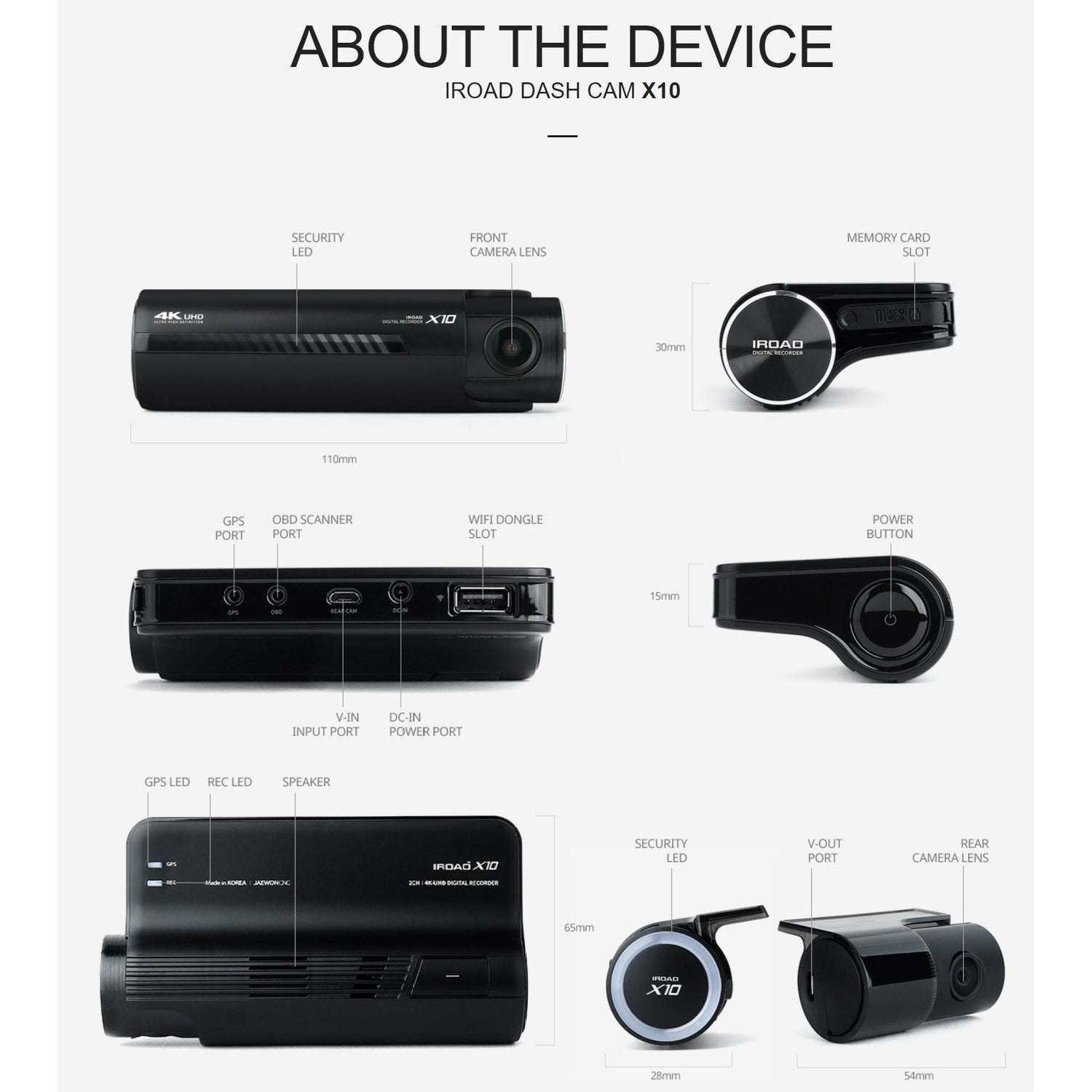 Iroad Dashcam X10 4K UHD 32GB Front & Rear (Made in Korea) - Just £300! Shop now at JAPAN PLAZA UK