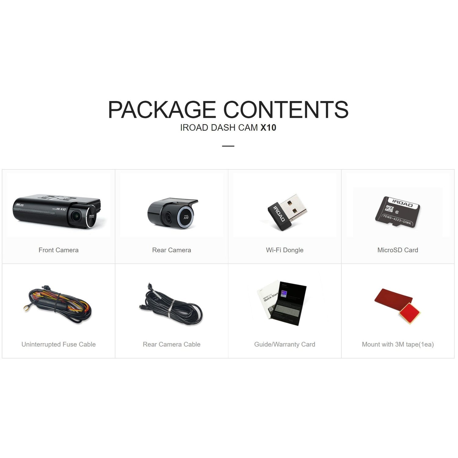 Iroad Dashcam X10 4K UHD 32GB Front & Rear (Made in Korea) - Just £300! Shop now at JAPAN PLAZA UK