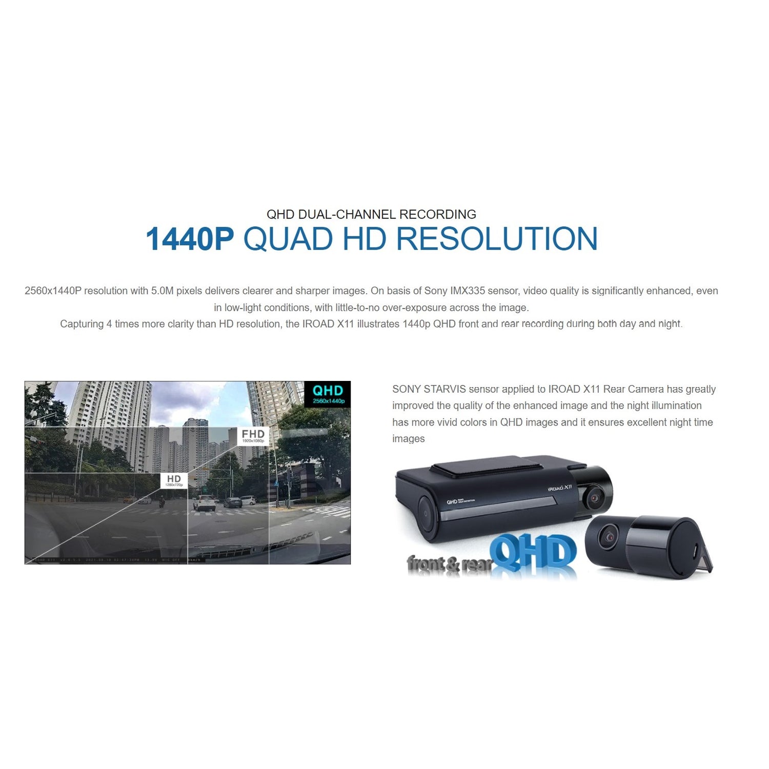 Iroad Dashcam X11 QHD 32GB Front & Rear (Made in Korea) - Just £300! Shop now at JAPAN PLAZA UK