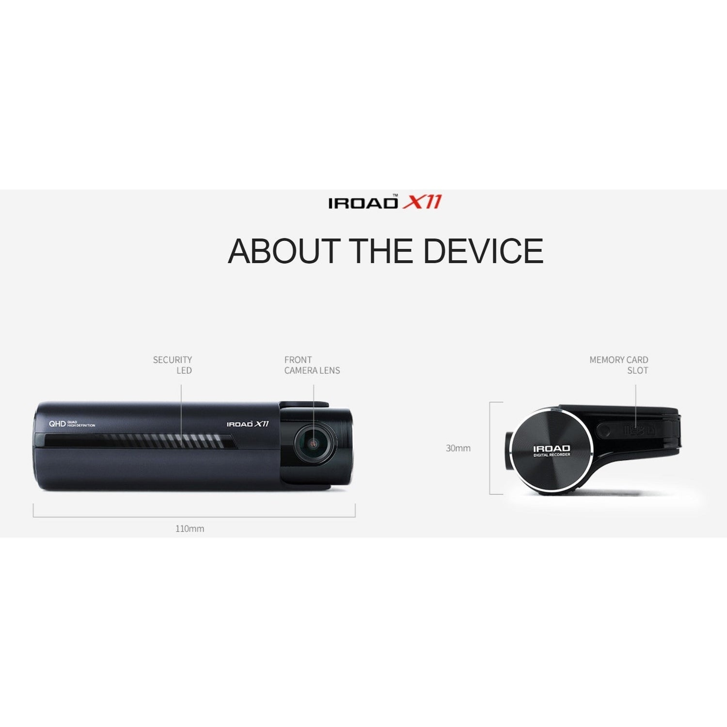 Iroad Dashcam X11 QHD 32GB Front & Rear (Made in Korea) - Just £300! Shop now at JAPAN PLAZA UK