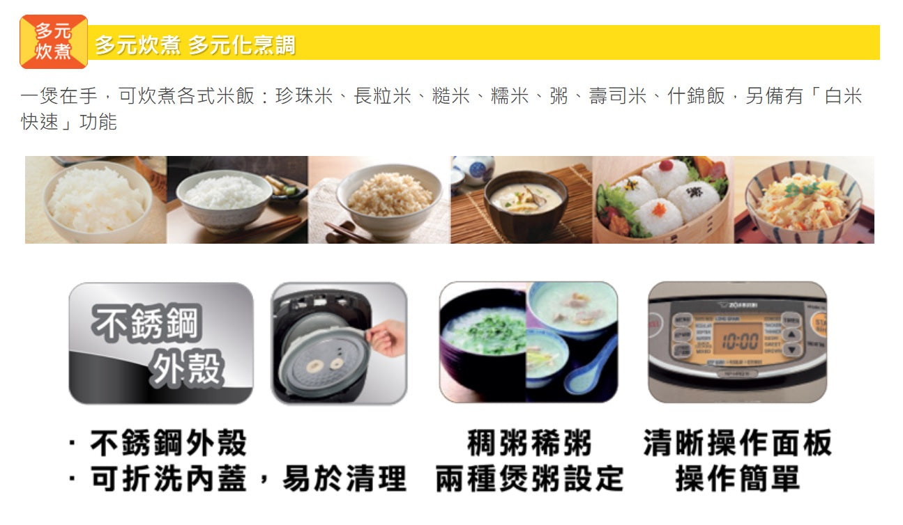 Zojirushi Rice Cooker NP-HRQ10/18